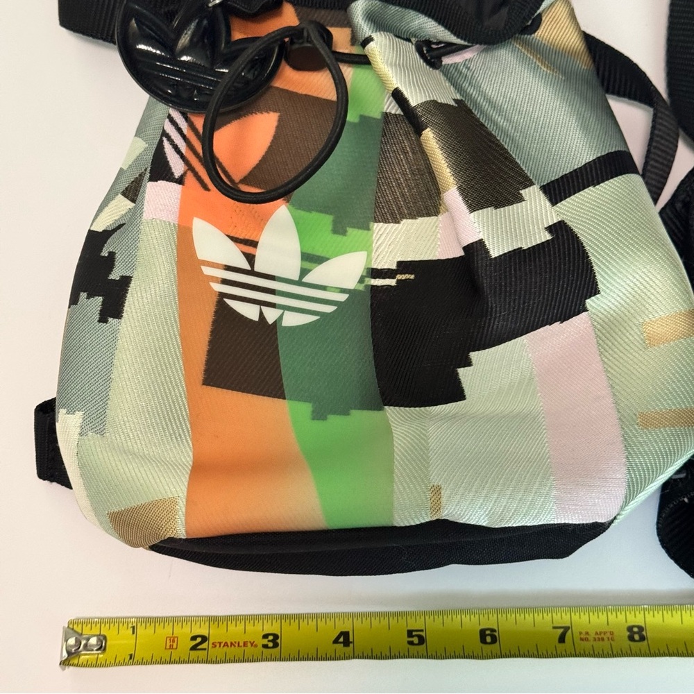 Adidas Drawstring Multi Color Mini Backpack Treef… - image 5